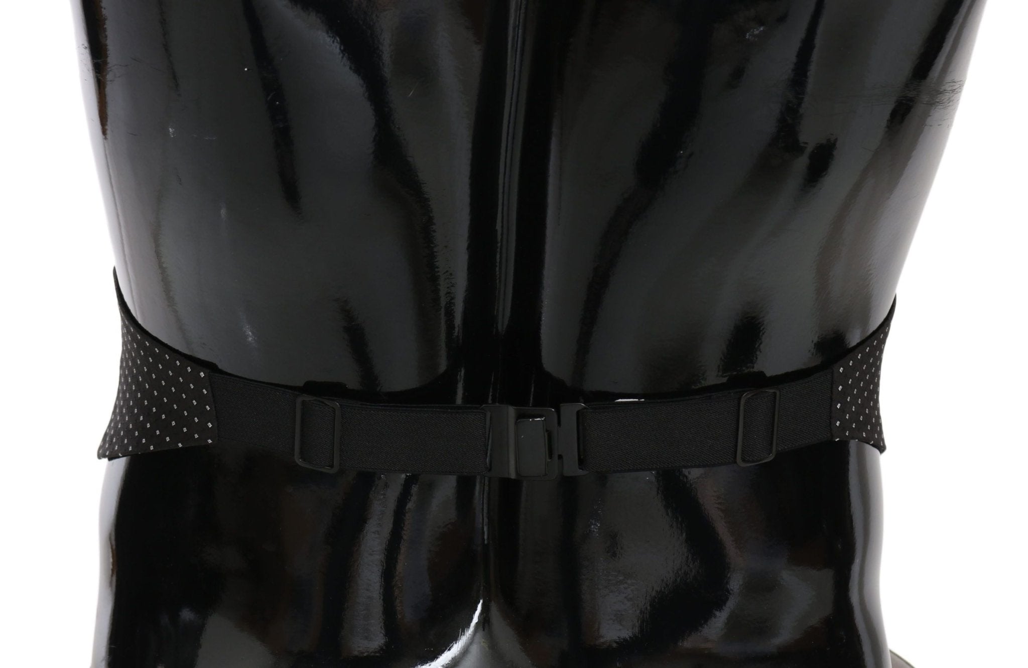 Dolce & Gabbana Black Dotted Waist Belt Silk Cummerbund - Dani Dyers