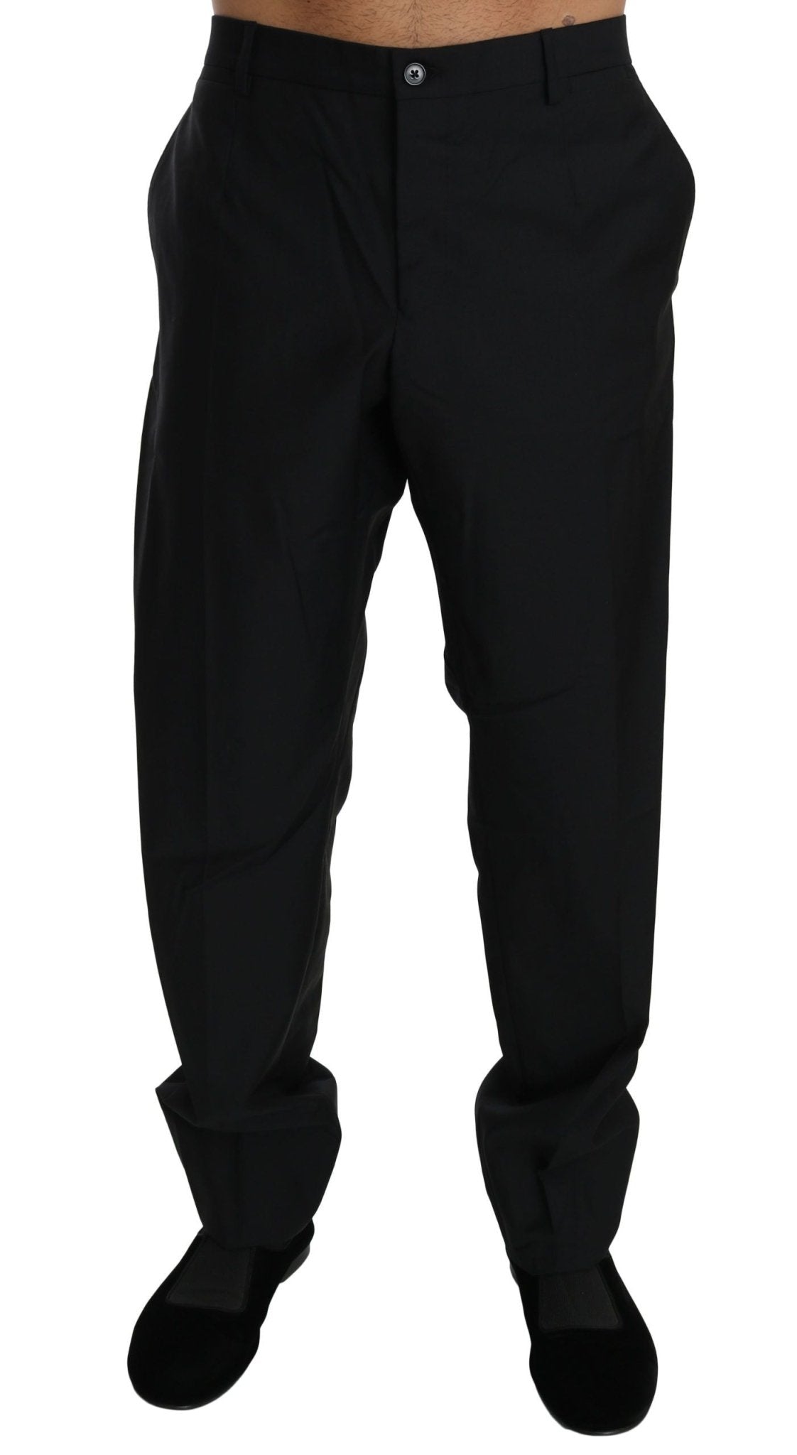 Dolce & Gabbana Black Dress Formal Trouser Men Wool Pants - Dani Dyers