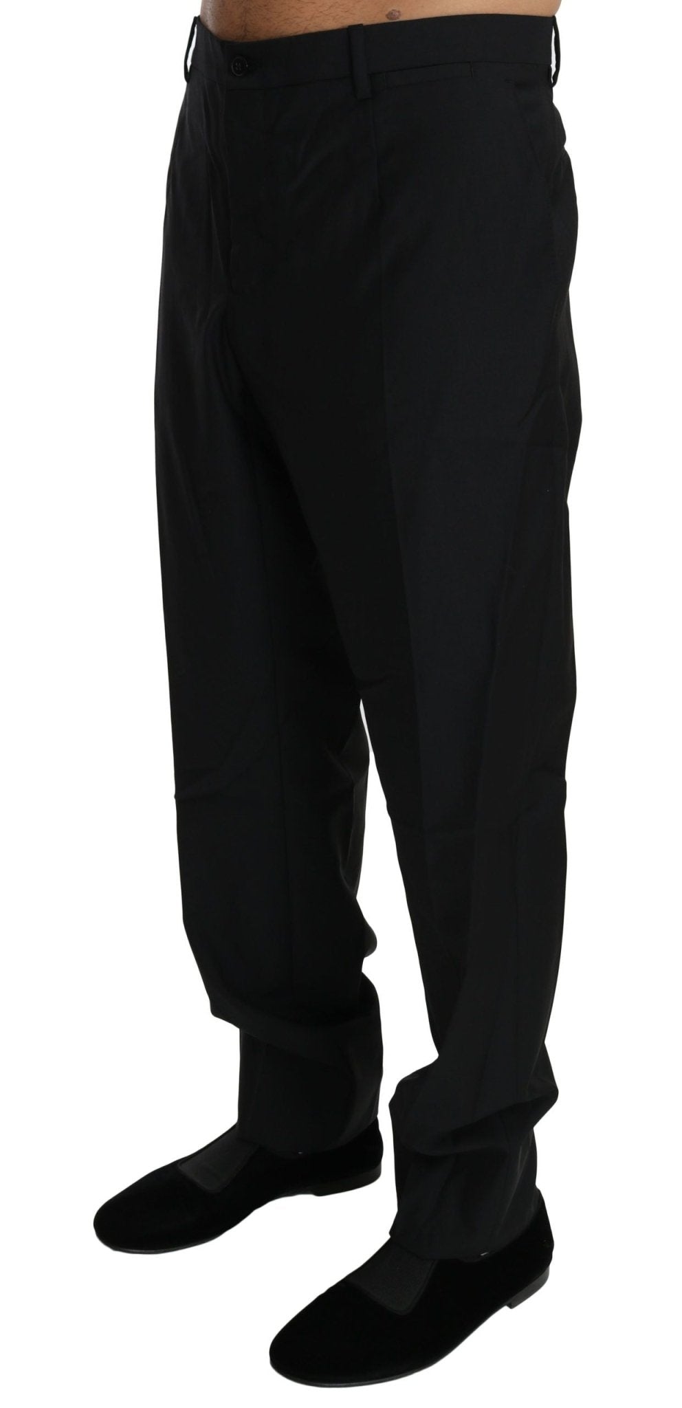 Dolce & Gabbana Black Dress Formal Trouser Men Wool Pants - Dani Dyers
