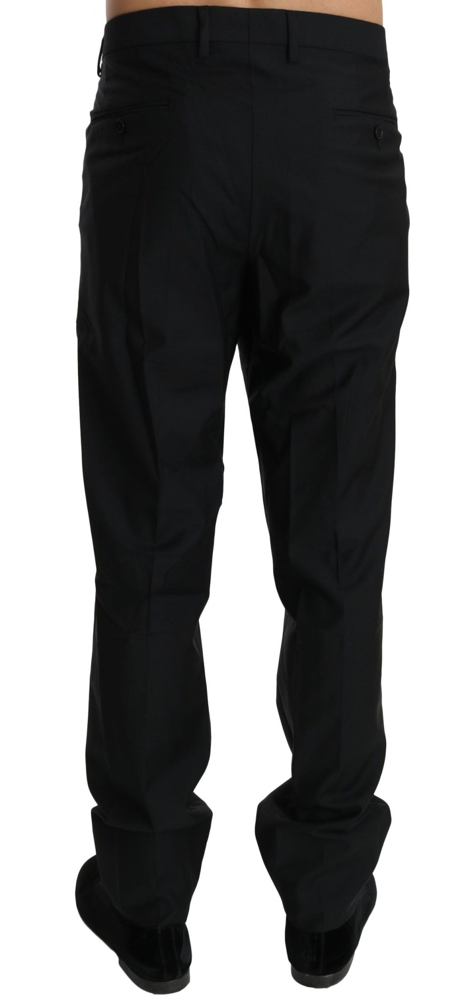 Dolce & Gabbana Black Dress Formal Trouser Men Wool Pants - Dani Dyers