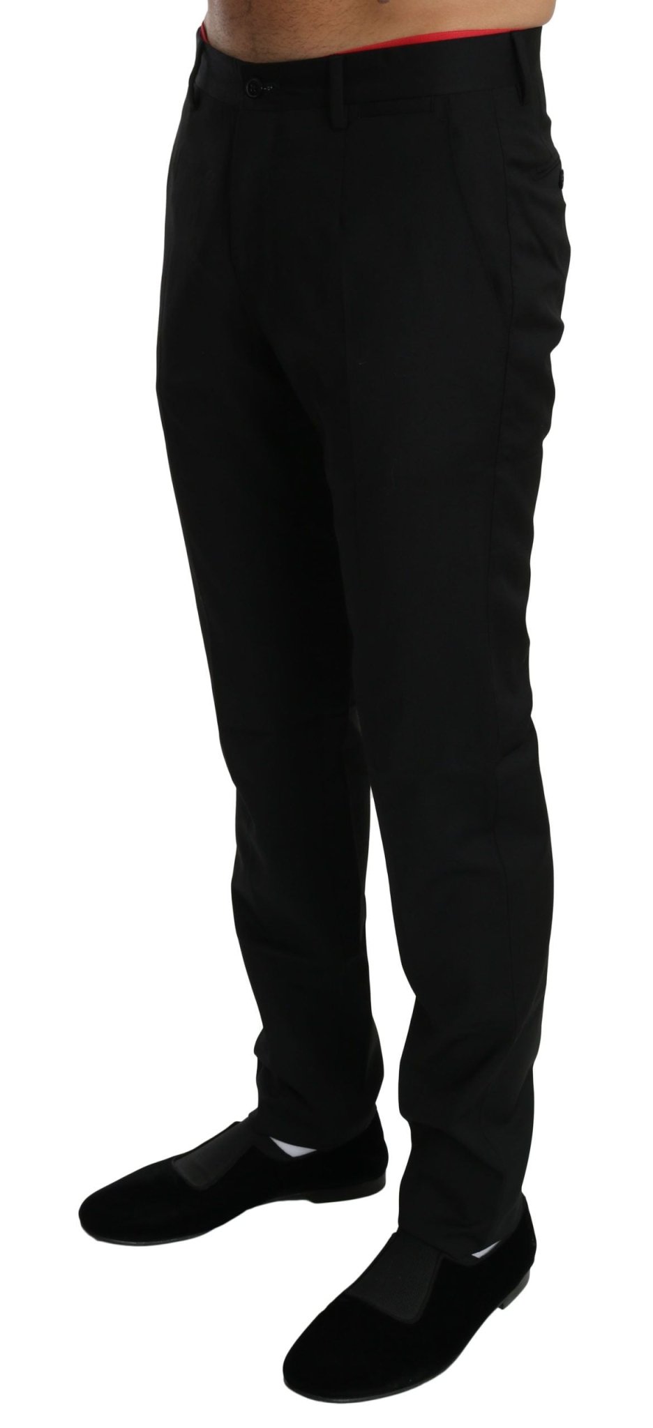 Dolce & Gabbana Black Dress Formal Trouser Mens Wool Pants - Dani Dyers