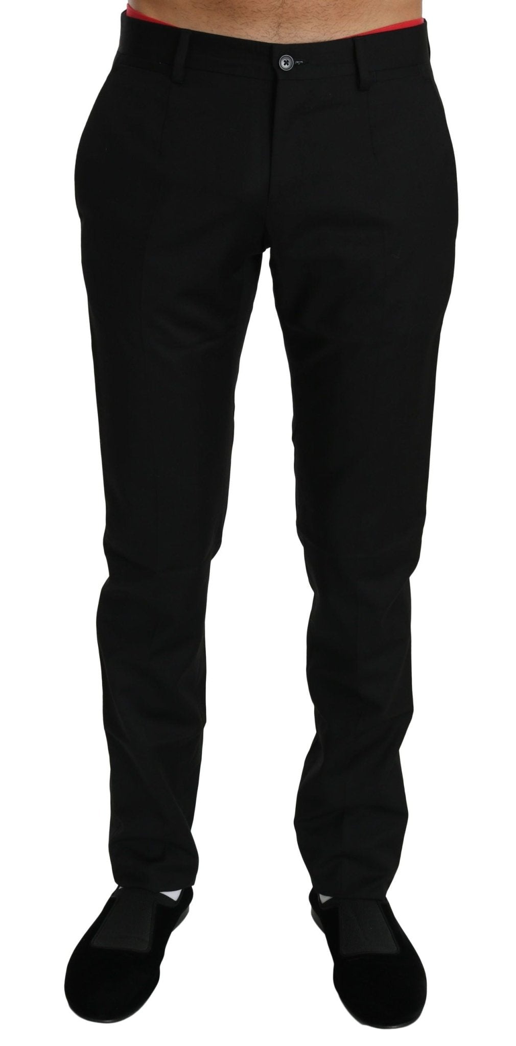 Dolce & Gabbana Black Dress Formal Trouser Mens Wool Pants - Dani Dyers