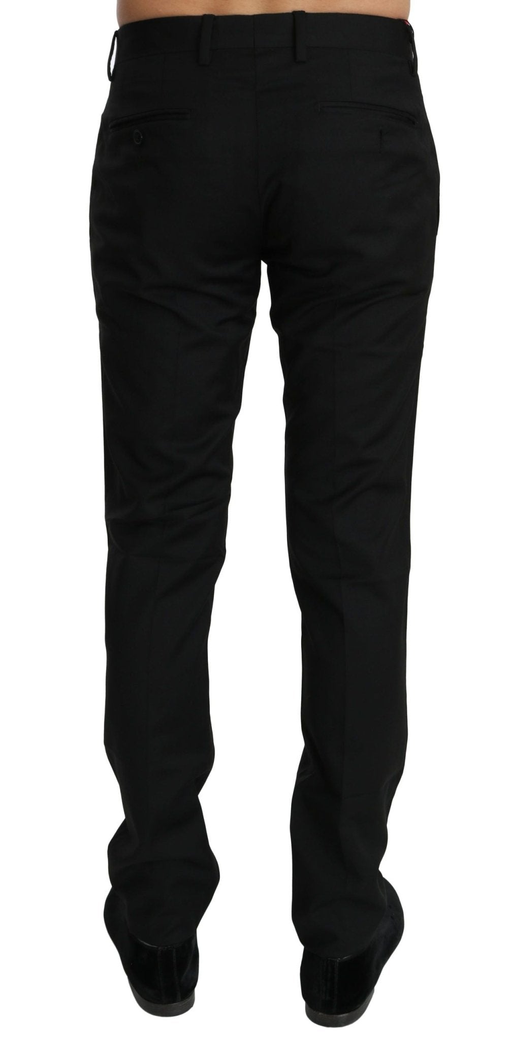 Dolce & Gabbana Black Dress Formal Trouser Mens Wool Pants - Dani Dyers
