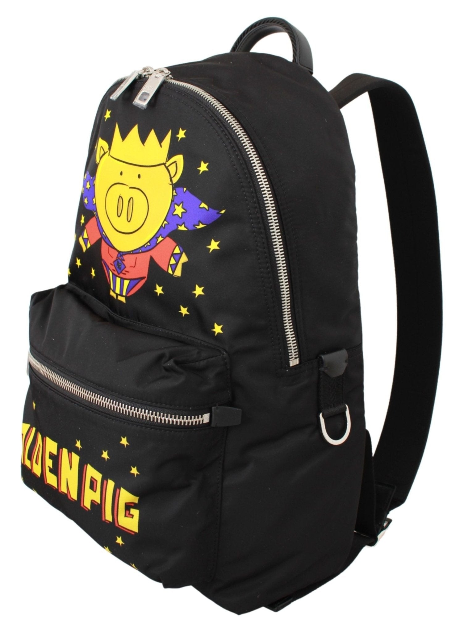 Dolce & Gabbana Black Golden Pig of the Year School Backpack - Dani Dyers