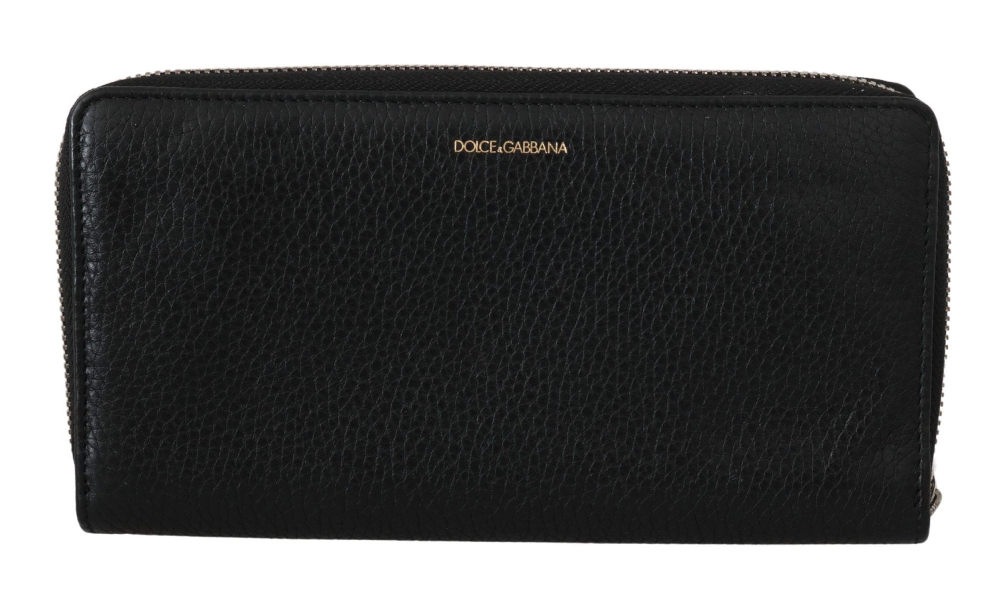 Dolce & Gabbana Black Mens Zipper Continental Purse 100% Leather Wallet - Dani Dyers