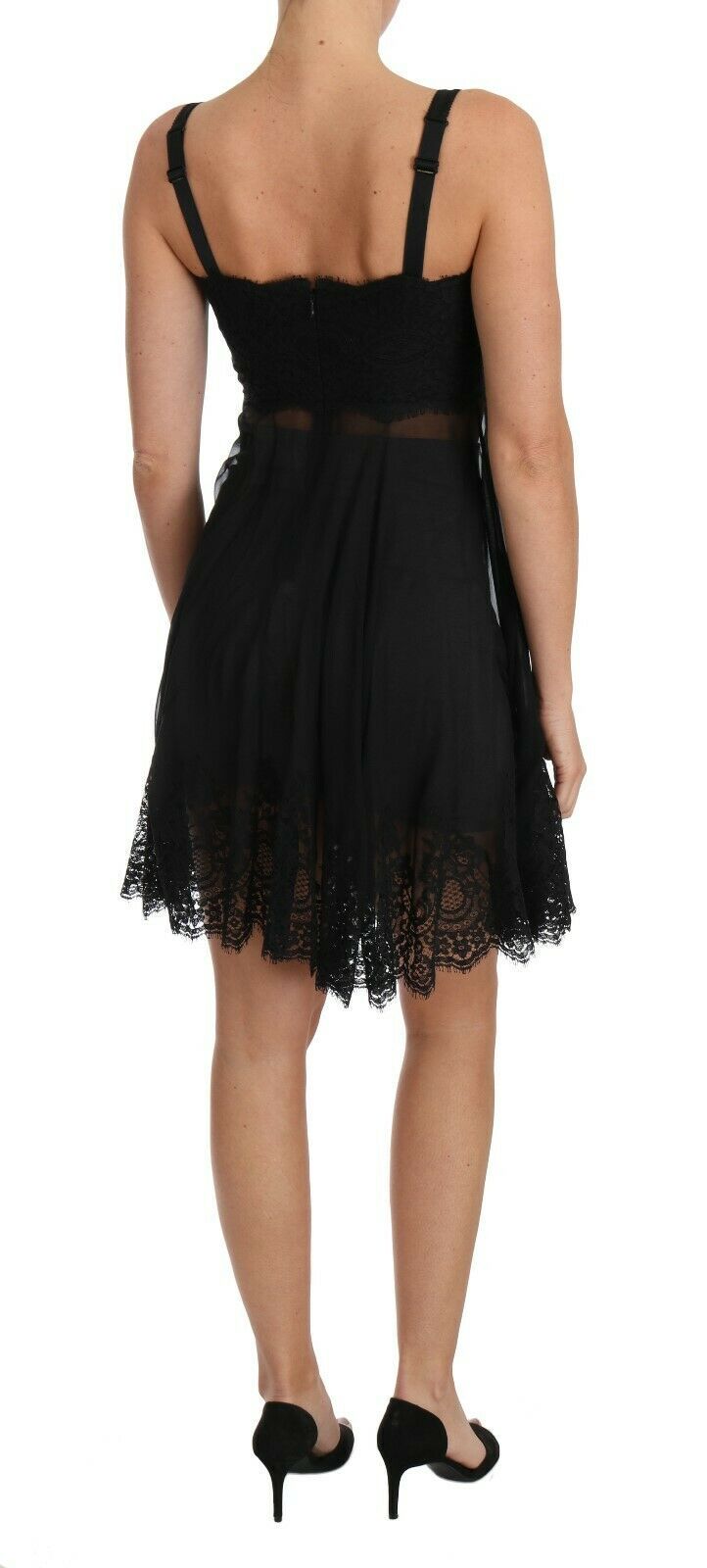 Dolce & Gabbana Black Silk Lace Dress Chemise Lingerie - Dani Dyers