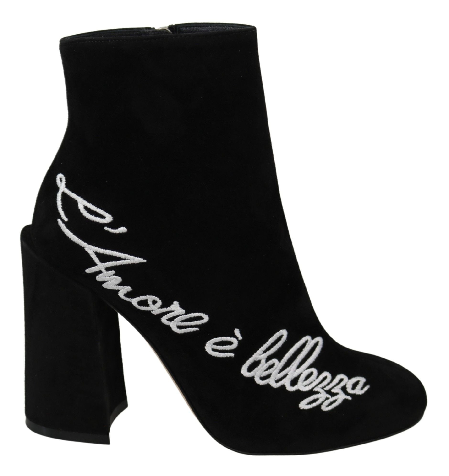 Dolce & Gabbana Black Suede L'Amore E'Bellezza Boots Shoes - Dani Dyers