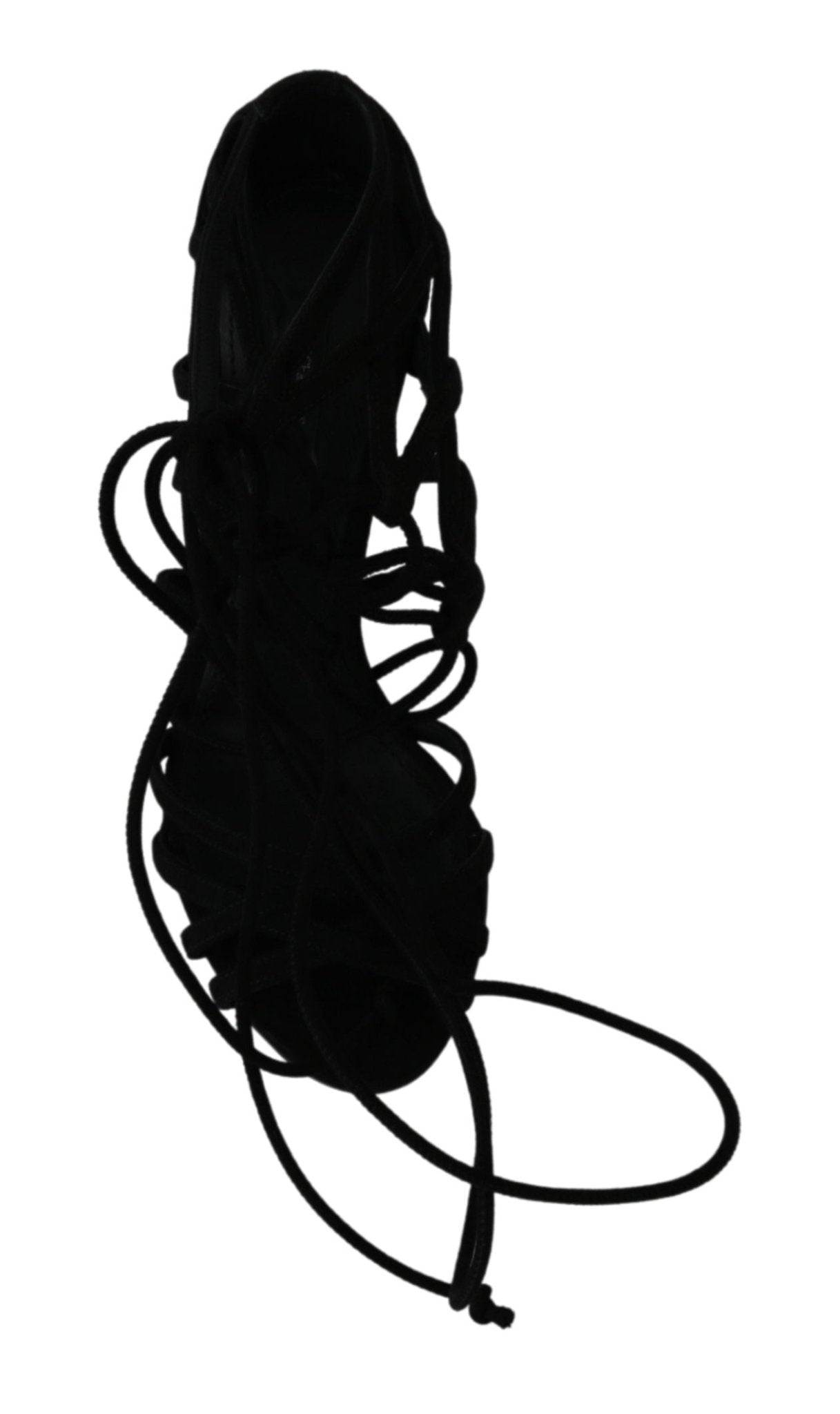 Dolce & Gabbana Black Suede Strap Stilettos Shoes Sandals - Dani Dyers