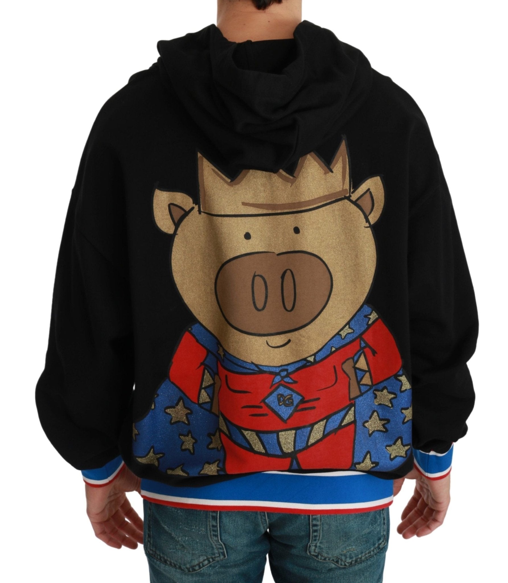 Dolce & Gabbana Black Sweater Pig of the Year Hooded - Dani Dyers
