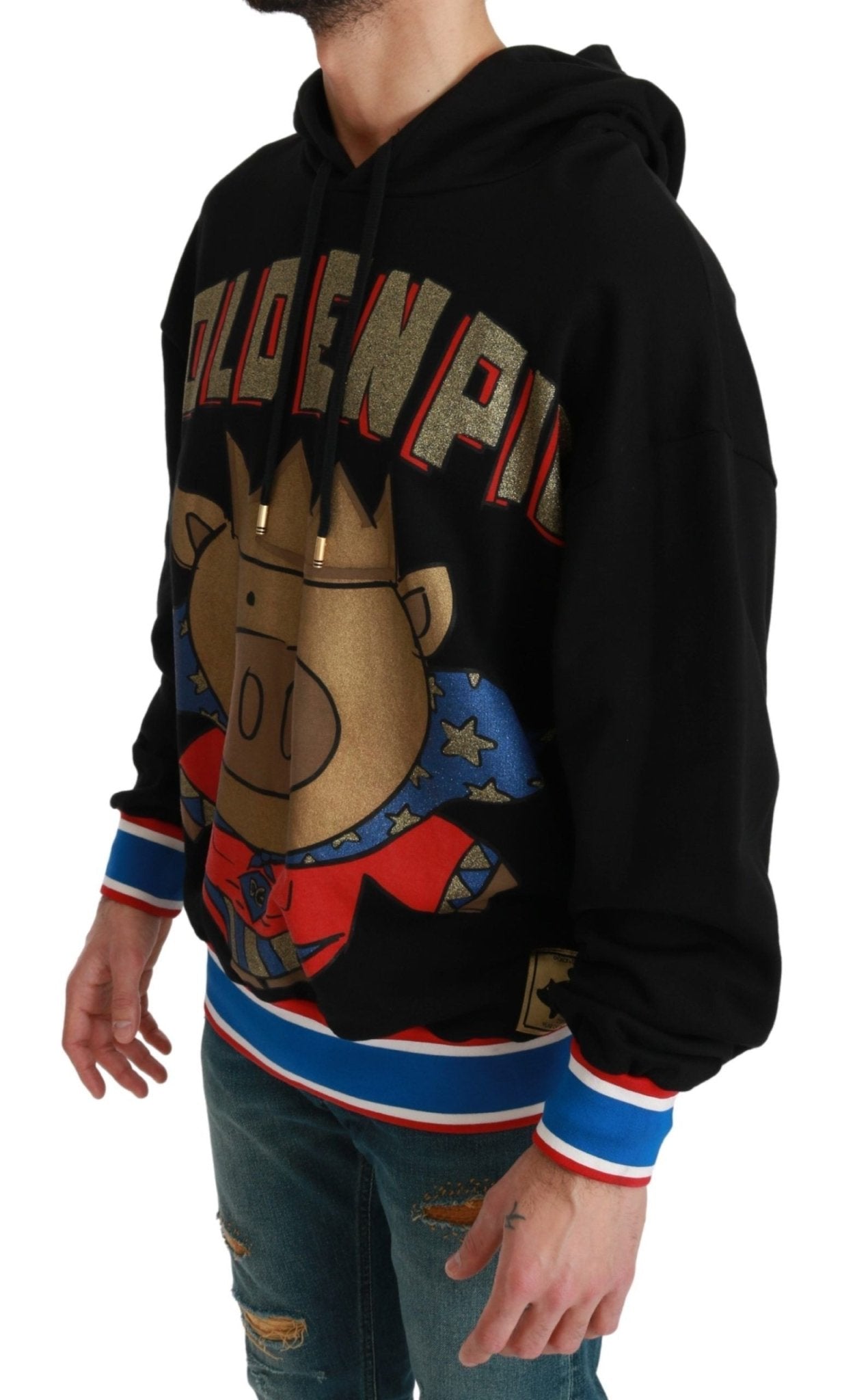 Dolce & Gabbana Black Sweater Pig of the Year Hooded - Dani Dyers