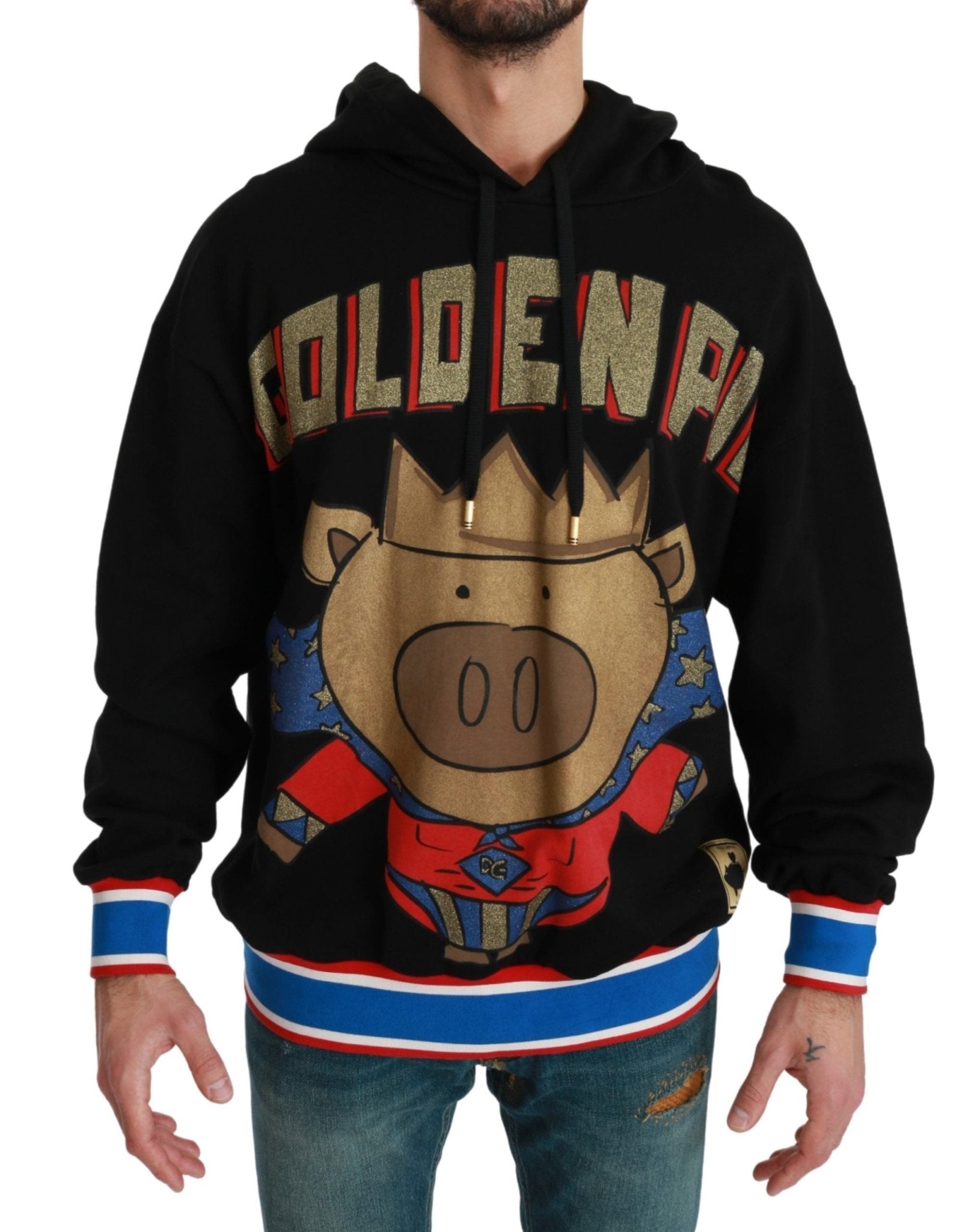 Dolce & Gabbana Black Sweater Pig of the Year Hooded - Dani Dyers