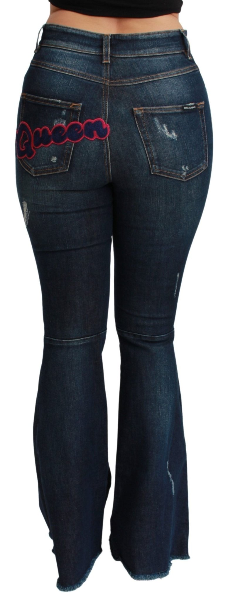 Dolce & Gabbana Blue Denim Cotton Stretch Flared Jeans - Dani Dyers