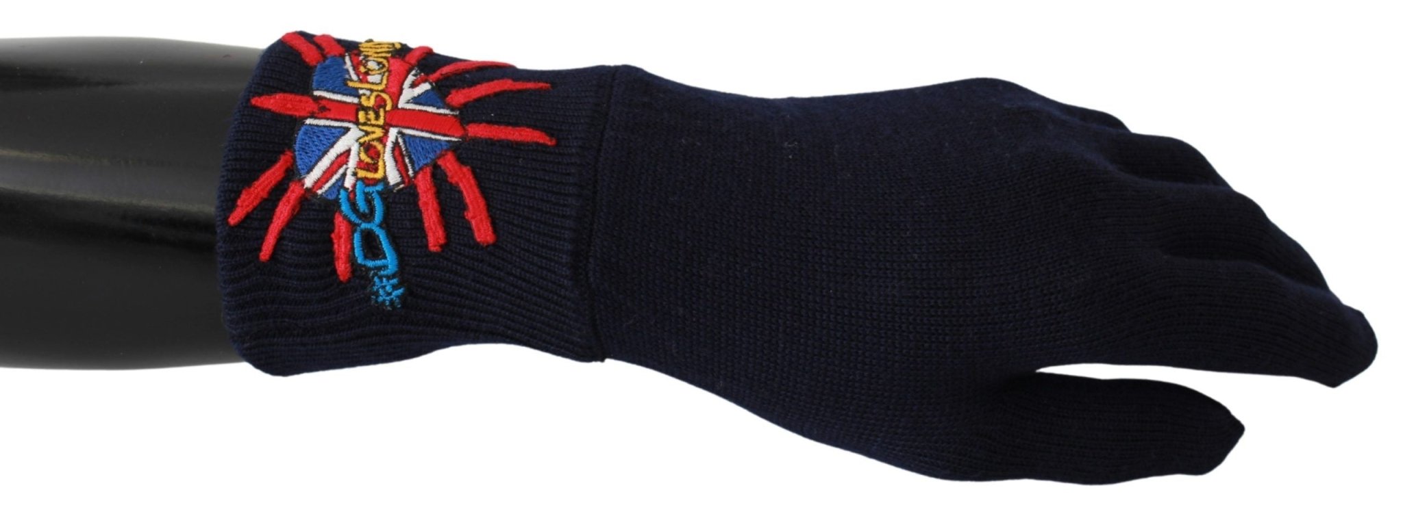 Dolce & Gabbana Blue DGLovesLondon Embroidered Wool Gloves - Dani Dyers