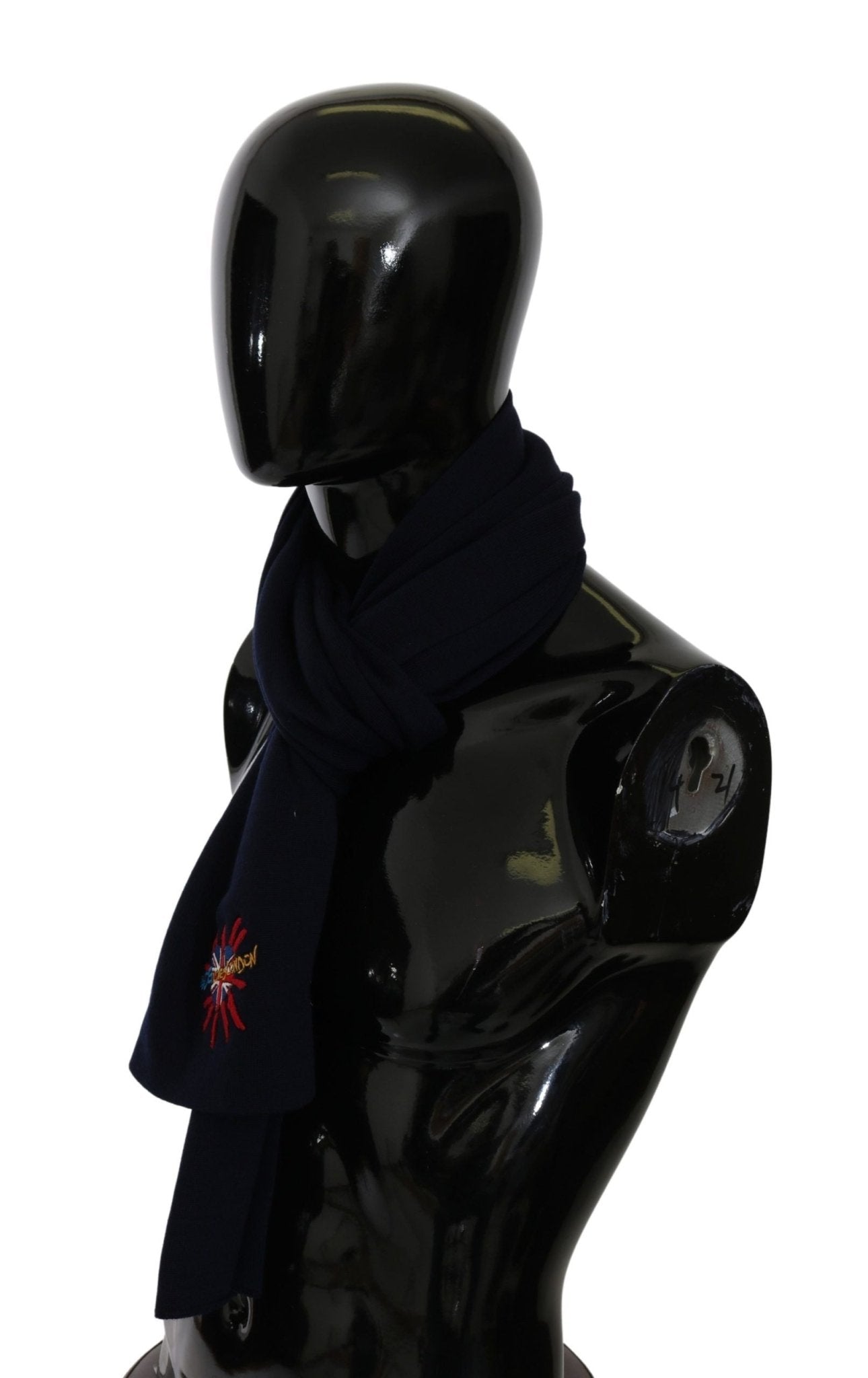 Dolce & Gabbana Blue DGLovesLondon Wrap Shawl Wool Scarf - Dani Dyers