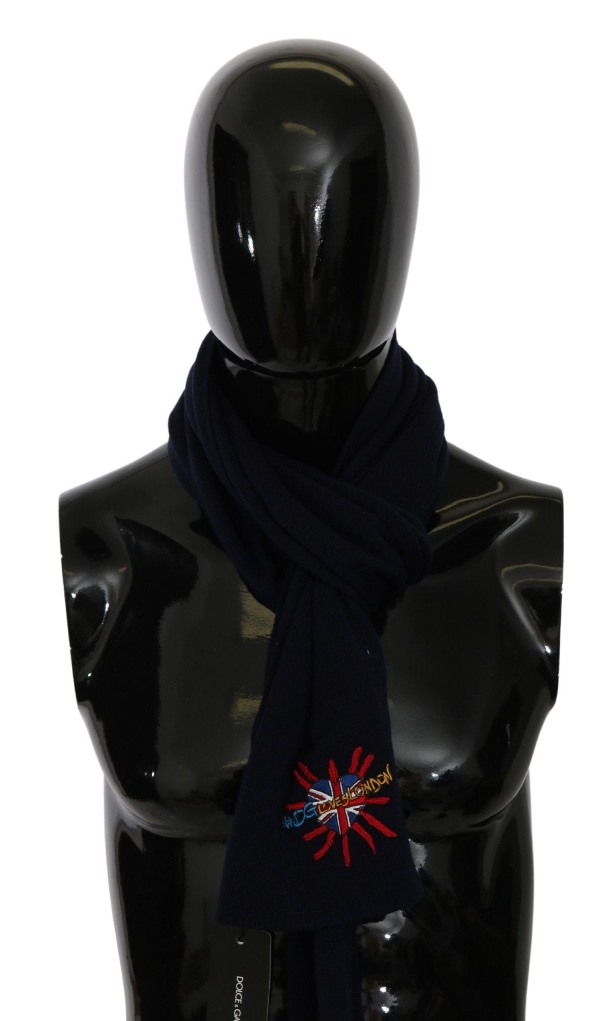 Dolce & Gabbana Blue DGLovesLondon Wrap Shawl Wool Scarf - Dani Dyers