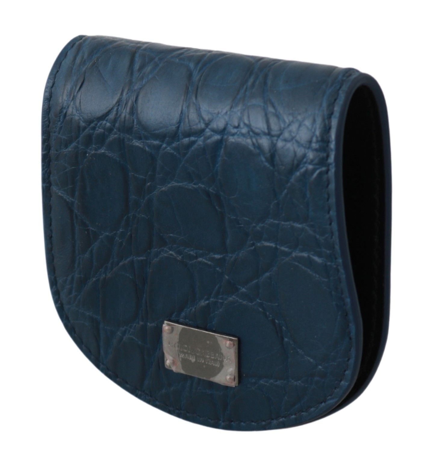 Dolce & Gabbana Blue Leather Holder Pocket Condom Case - Dani Dyers