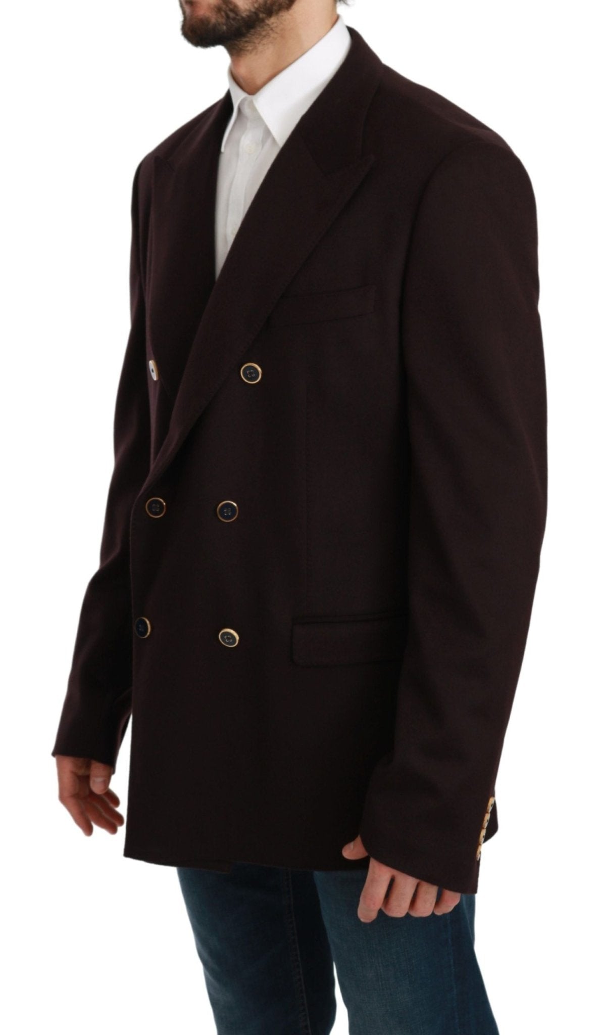 Dolce & Gabbana Bordeaux Cashmere Coat TAORMINA Blazer - Dani Dyers