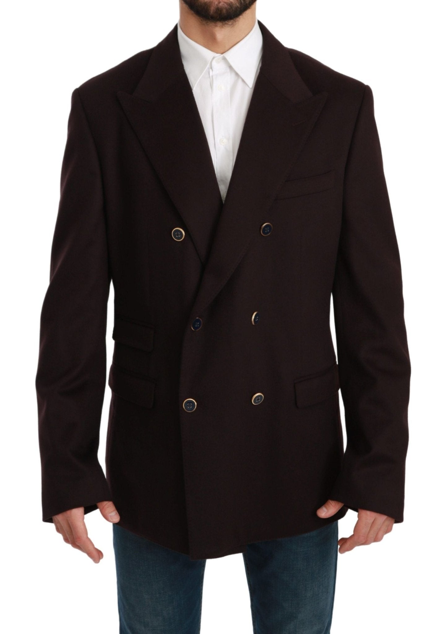 Dolce & Gabbana Bordeaux Cashmere Coat TAORMINA Blazer - Dani Dyers