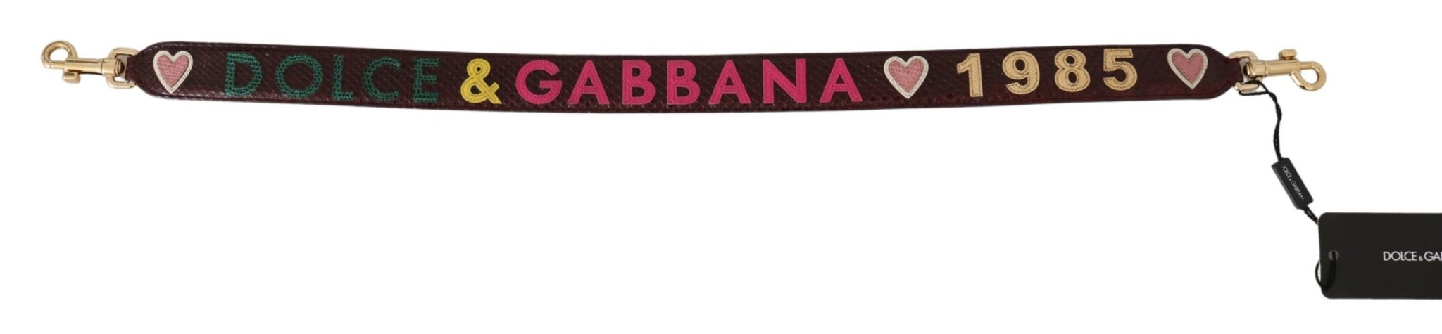 Dolce & Gabbana Bordeaux Exotic Skin Leather Belt Shoulder Strap - Dani Dyers