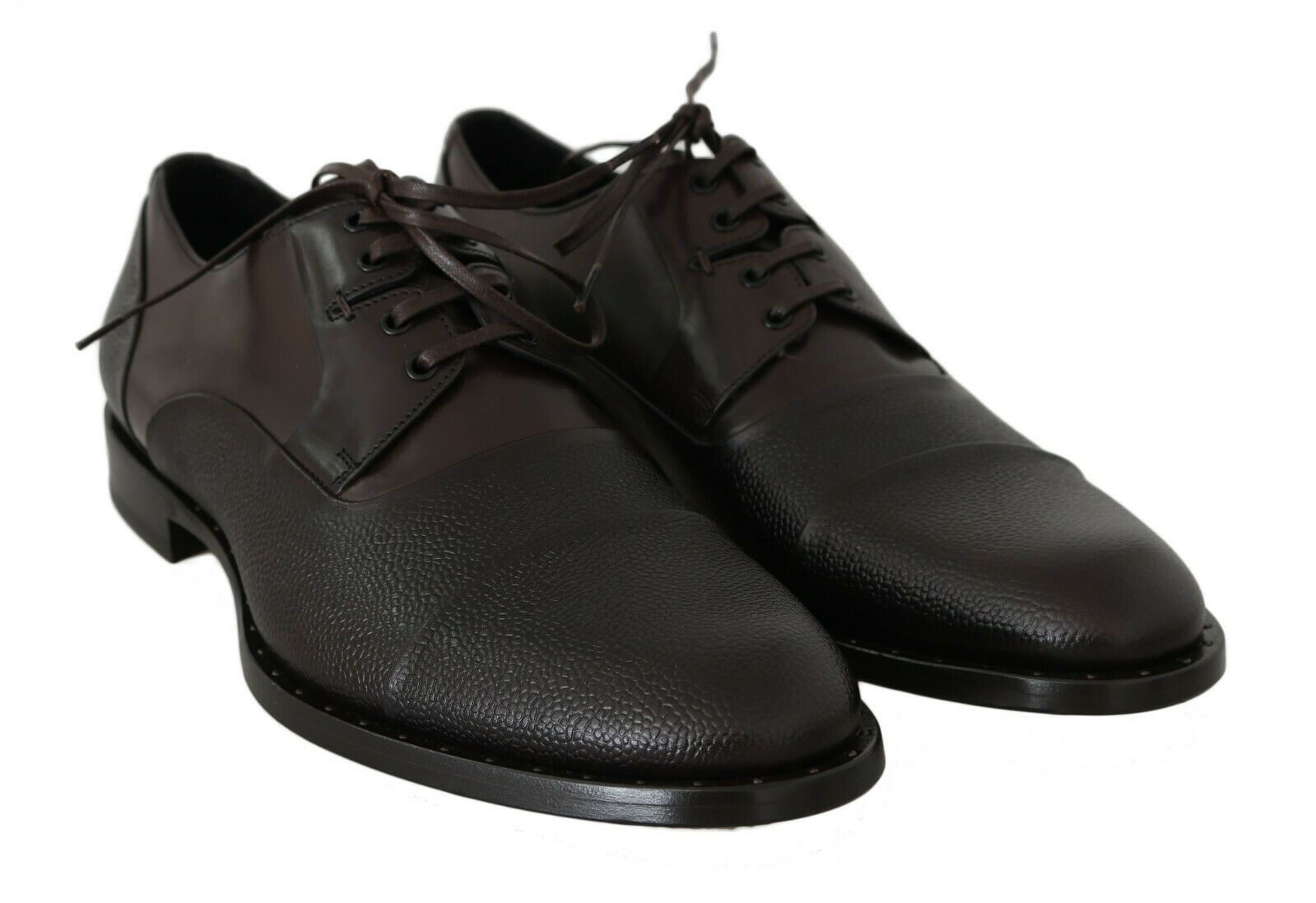 Dolce & Gabbana Brown Leather Laceups Dress Mens Shoes - Dani Dyers
