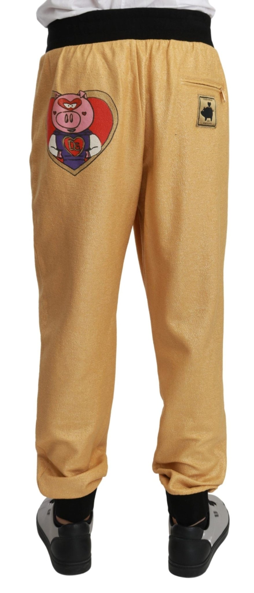Dolce & Gabbana Gold Year Of The Pig Cotton Mens Pants - Dani Dyers