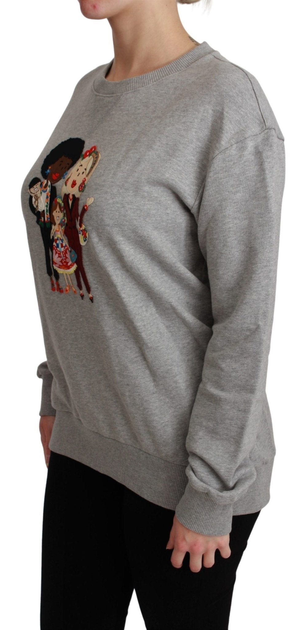 Dolce & Gabbana Gray dgfamily Cotton Pullover Sweater - Dani Dyers