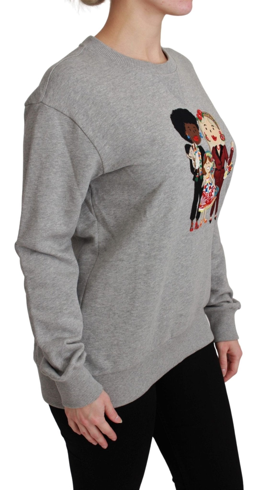 Dolce & Gabbana Gray dgfamily Cotton Pullover Sweater - Dani Dyers
