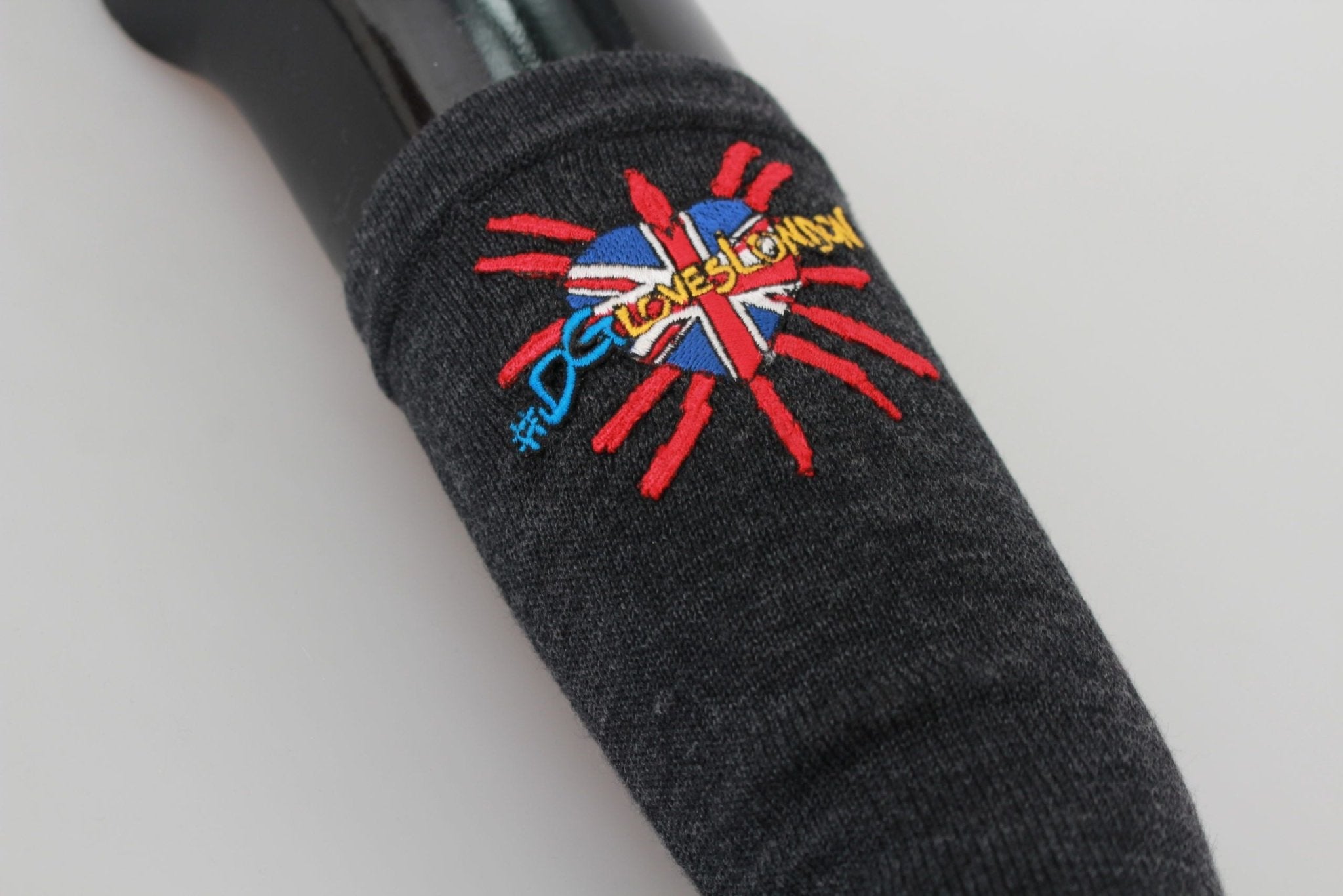 Dolce & Gabbana Gray DGLovesLondon Embroidered Virgin Wool Gloves - Dani Dyers