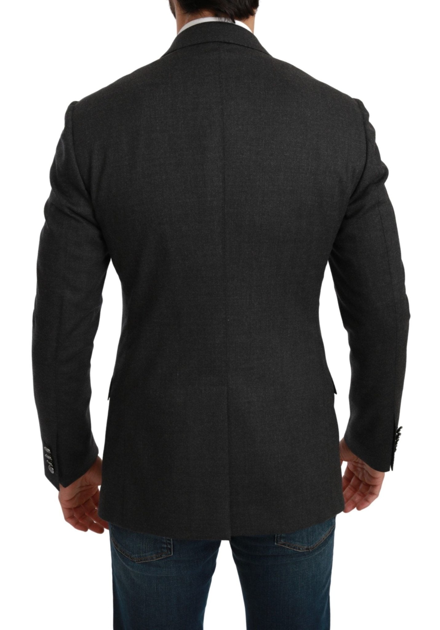 Dolce & Gabbana Gray NAPOLI Slim Fit Jacket Wool Blazer - Dani Dyers