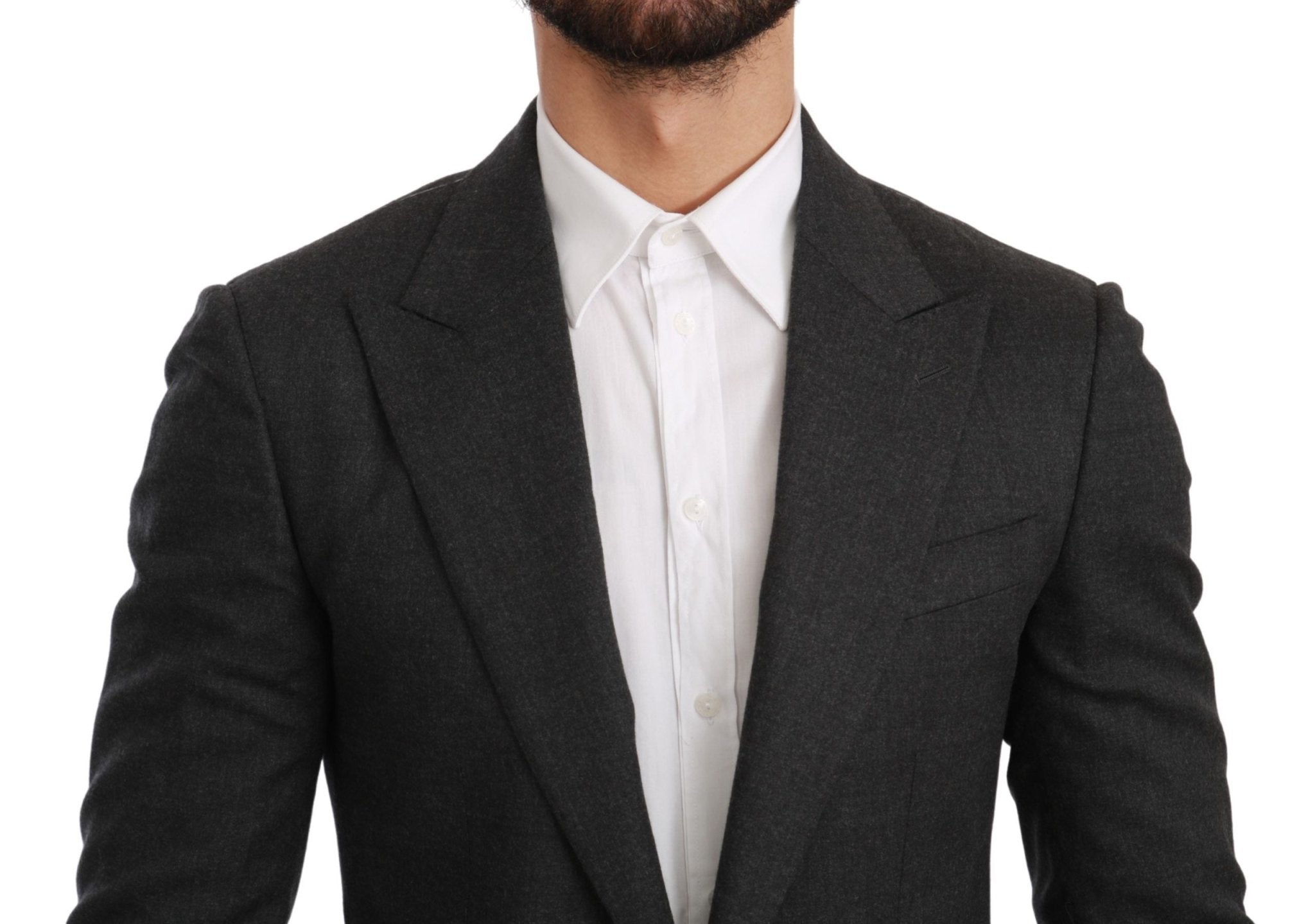 Dolce & Gabbana Gray NAPOLI Slim Fit Jacket Wool Blazer - Dani Dyers