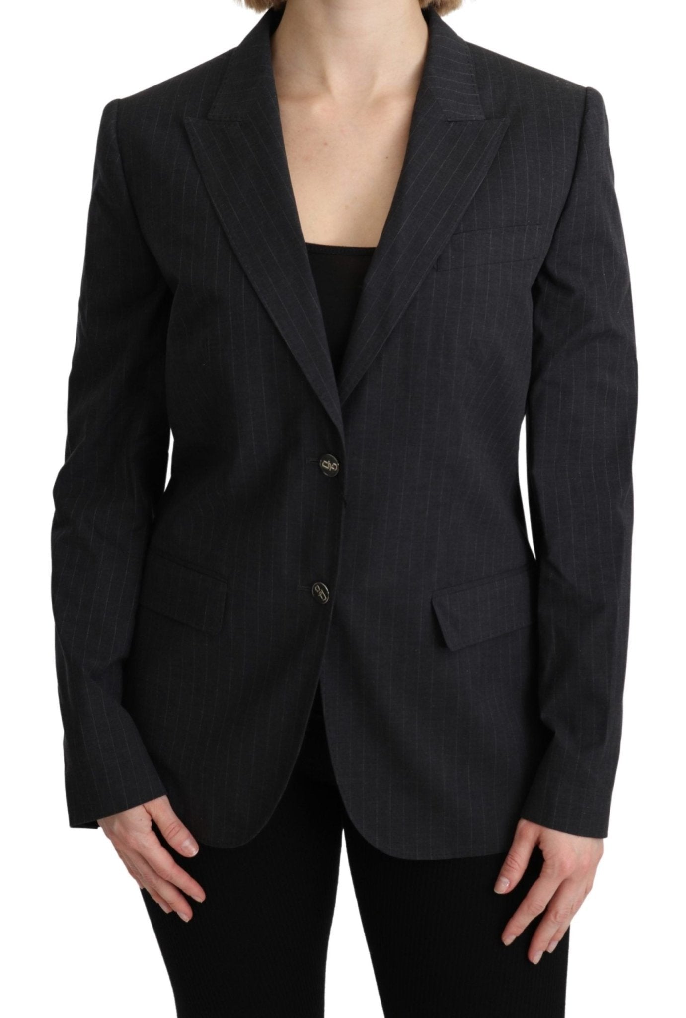 Dolce & Gabbana Gray Single Breasted Blazer Cotton Jacket - Dani Dyers