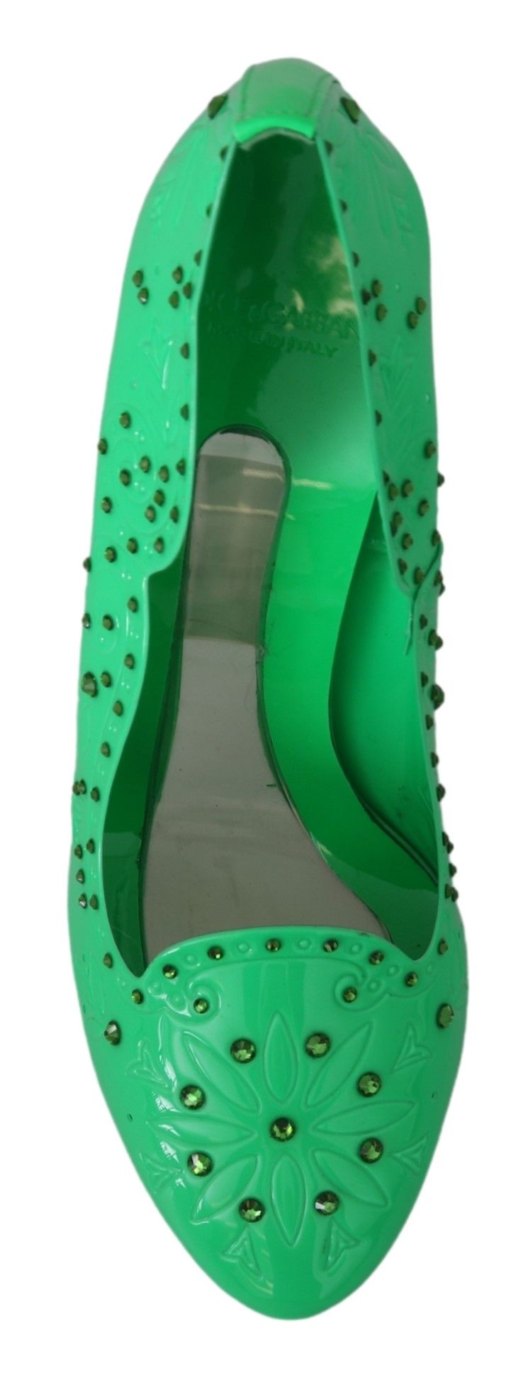 Dolce & Gabbana Green Crystal Floral Heels CINDERELLA Shoes - Dani Dyers