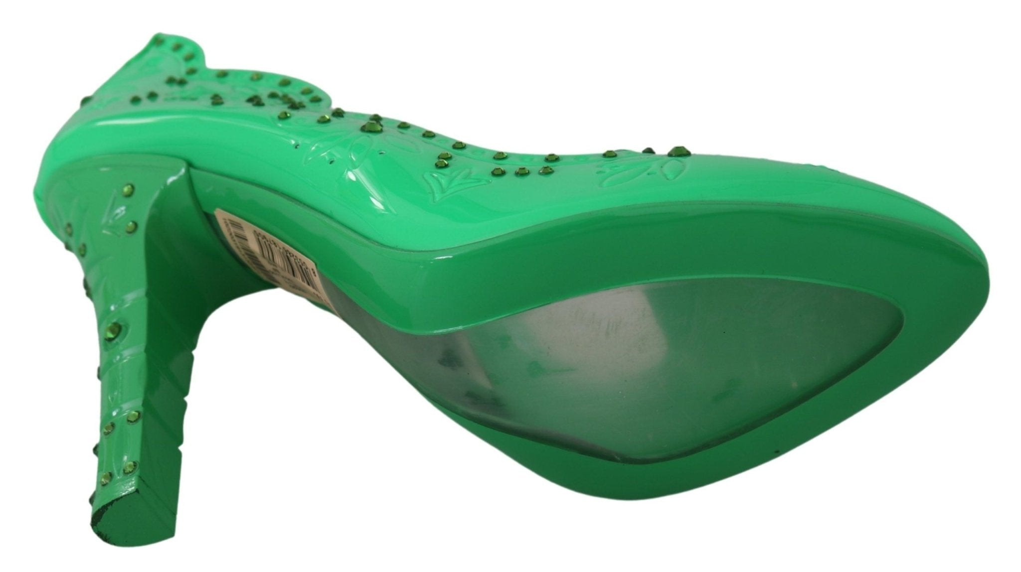 Dolce & Gabbana Green Crystal Floral Heels CINDERELLA Shoes - Dani Dyers