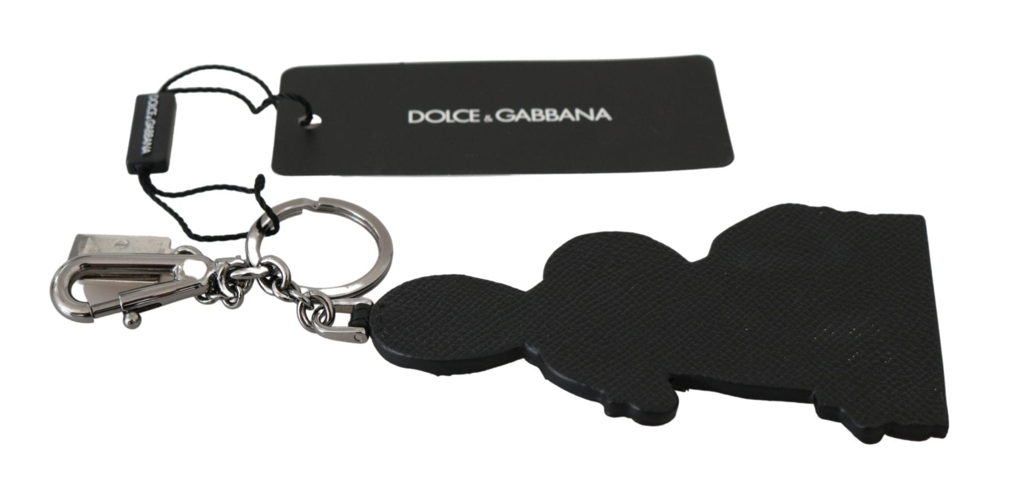 Dolce & Gabbana Leather Dominico Stefano DGFAMILY Logo Badge Keychain - Dani Dyers