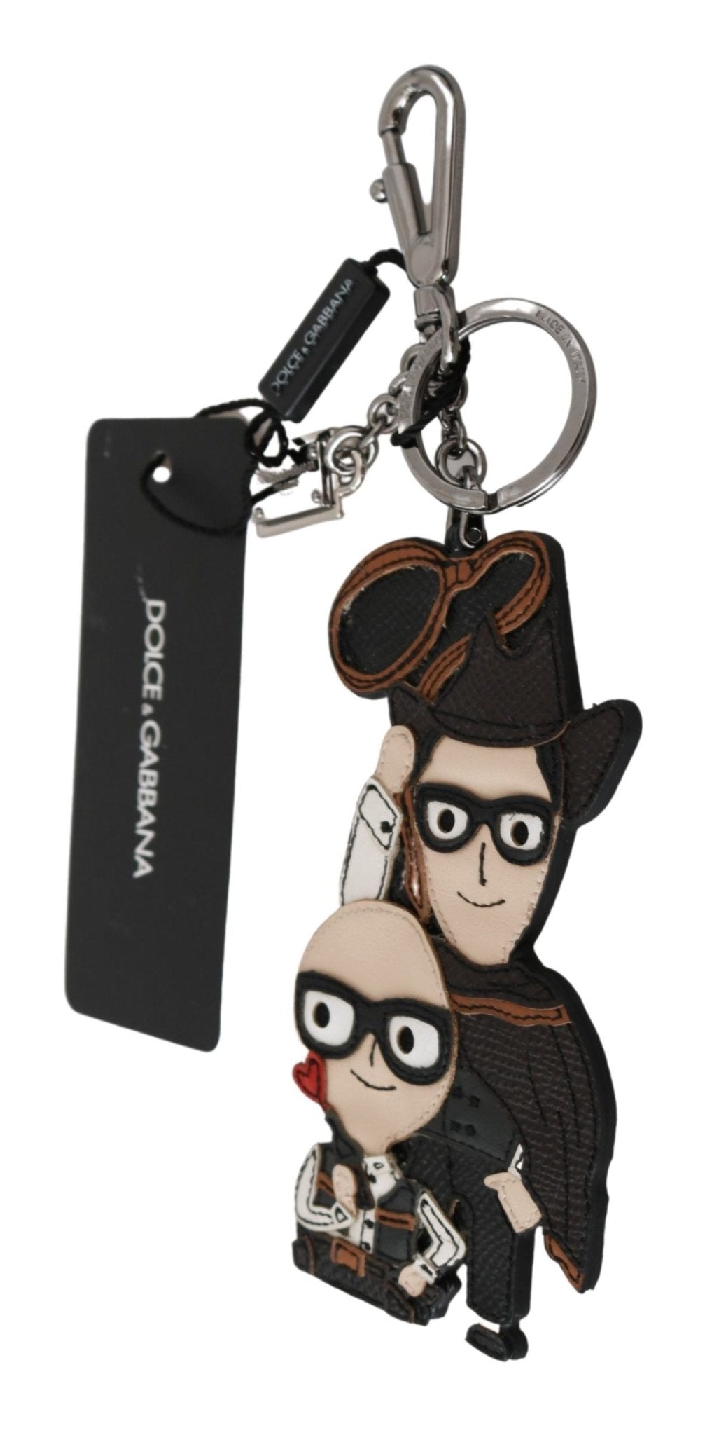 Dolce & Gabbana Leather Dominico Stefano SICILY WESTERN Badge Keychain - Dani Dyers