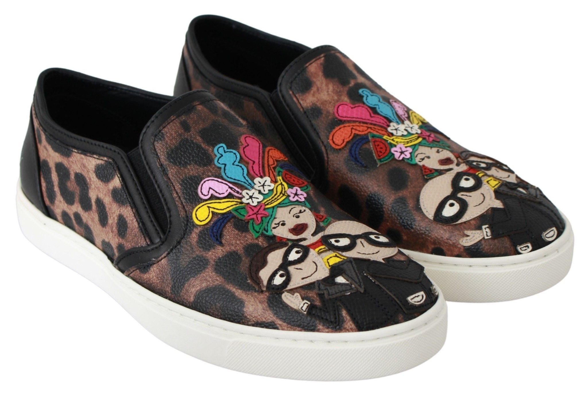 Dolce & Gabbana Leather Leopard dgfamily Loafers Shoes - Dani Dyers