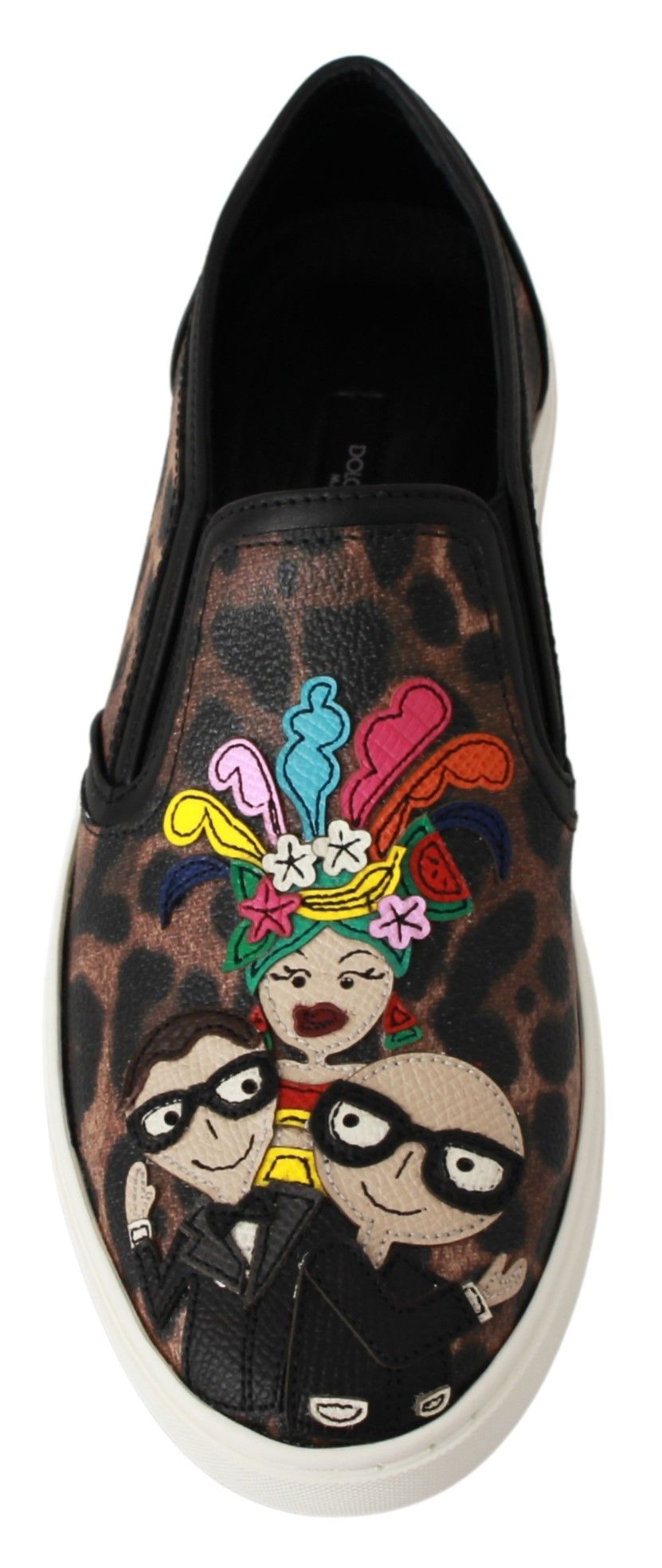 Dolce & Gabbana Leather Leopard dgfamily Loafers Shoes - Dani Dyers