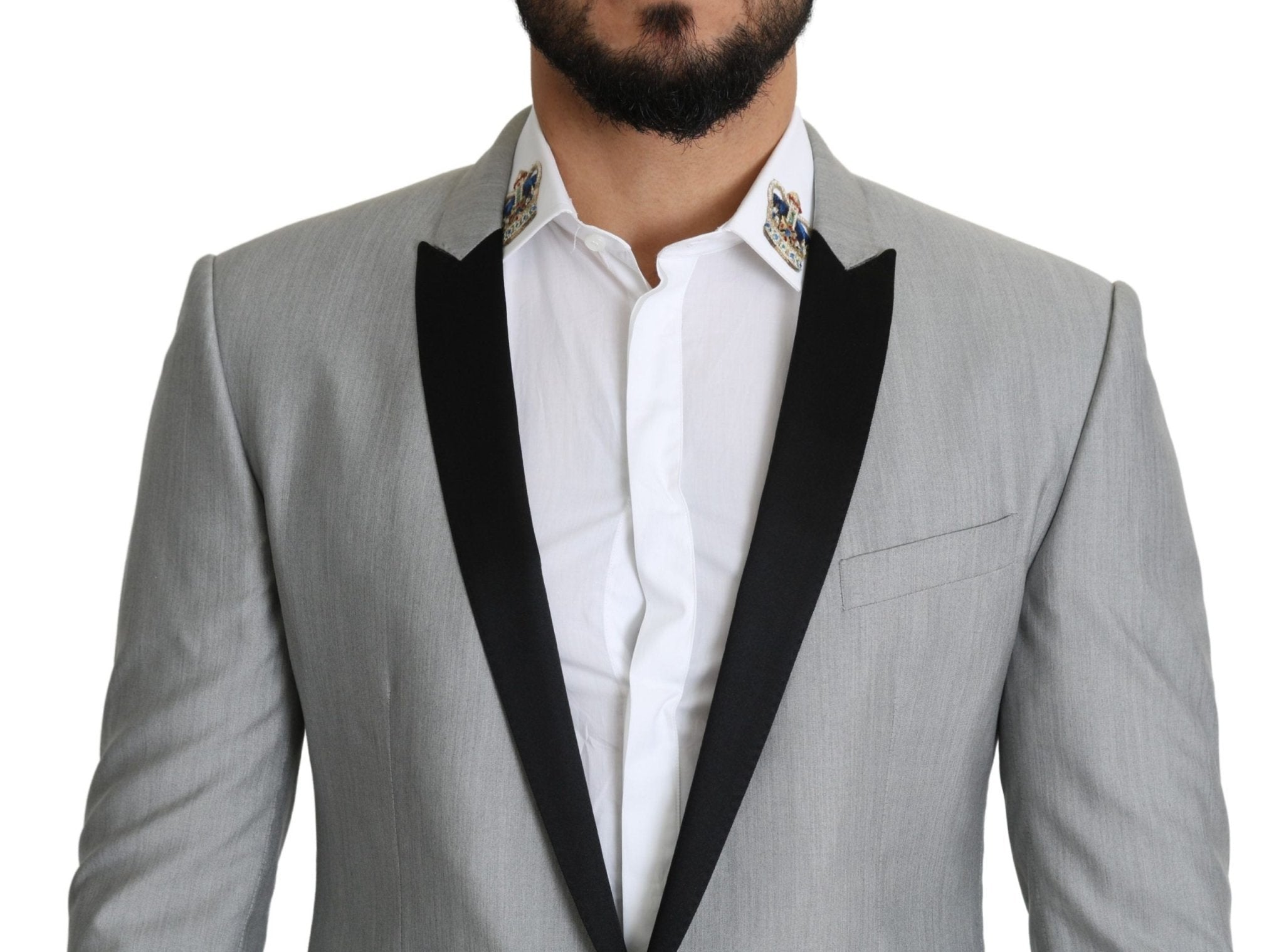 Dolce & Gabbana Light Gray Single Breasted SARTORIA Blazer - Dani Dyers