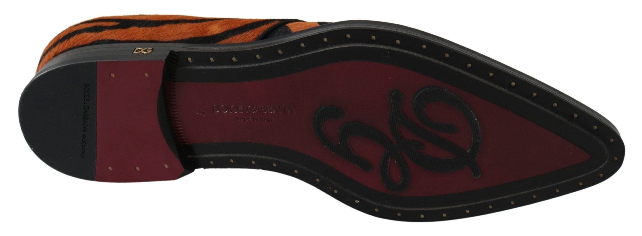 Dolce & Gabbana Orange Pony Hair Formal Dress Broque Shoes - Dani Dyers