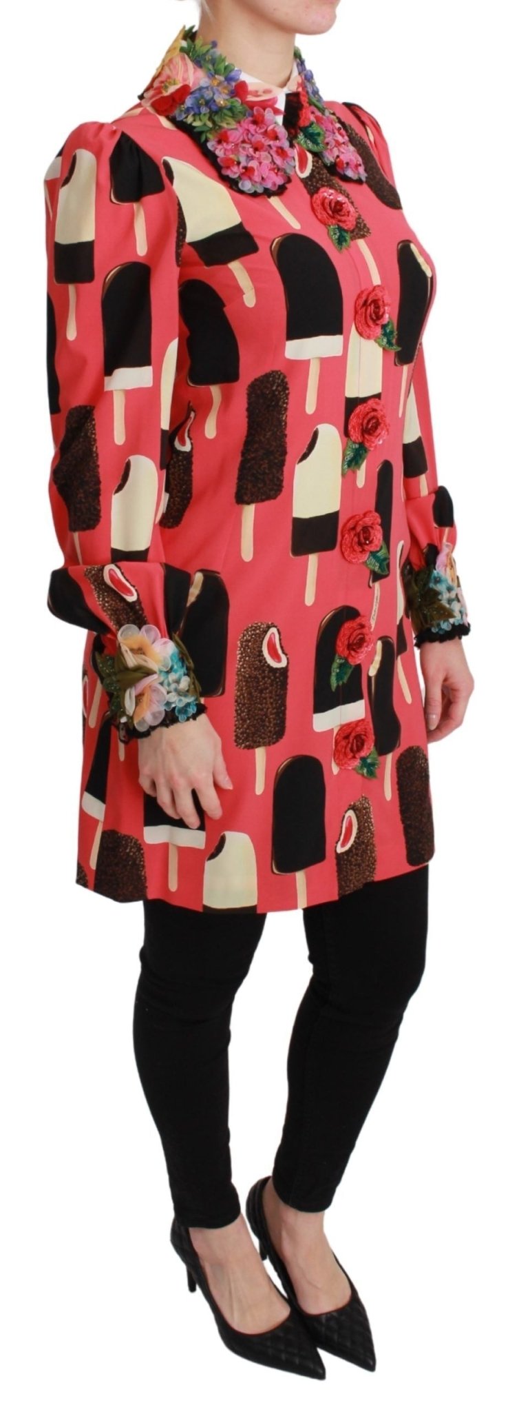 Dolce & Gabbana Pink Ice Cream Roses Sequined Dress - Dani Dyers