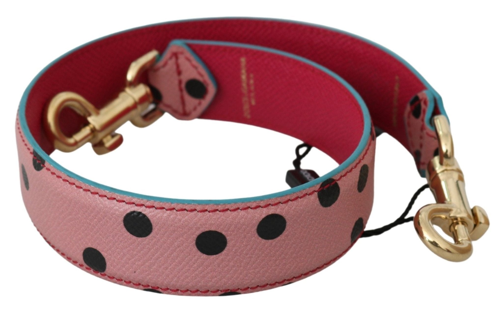 Dolce & Gabbana Pink Polka Dot Leather Shoulder Strap - Dani Dyers