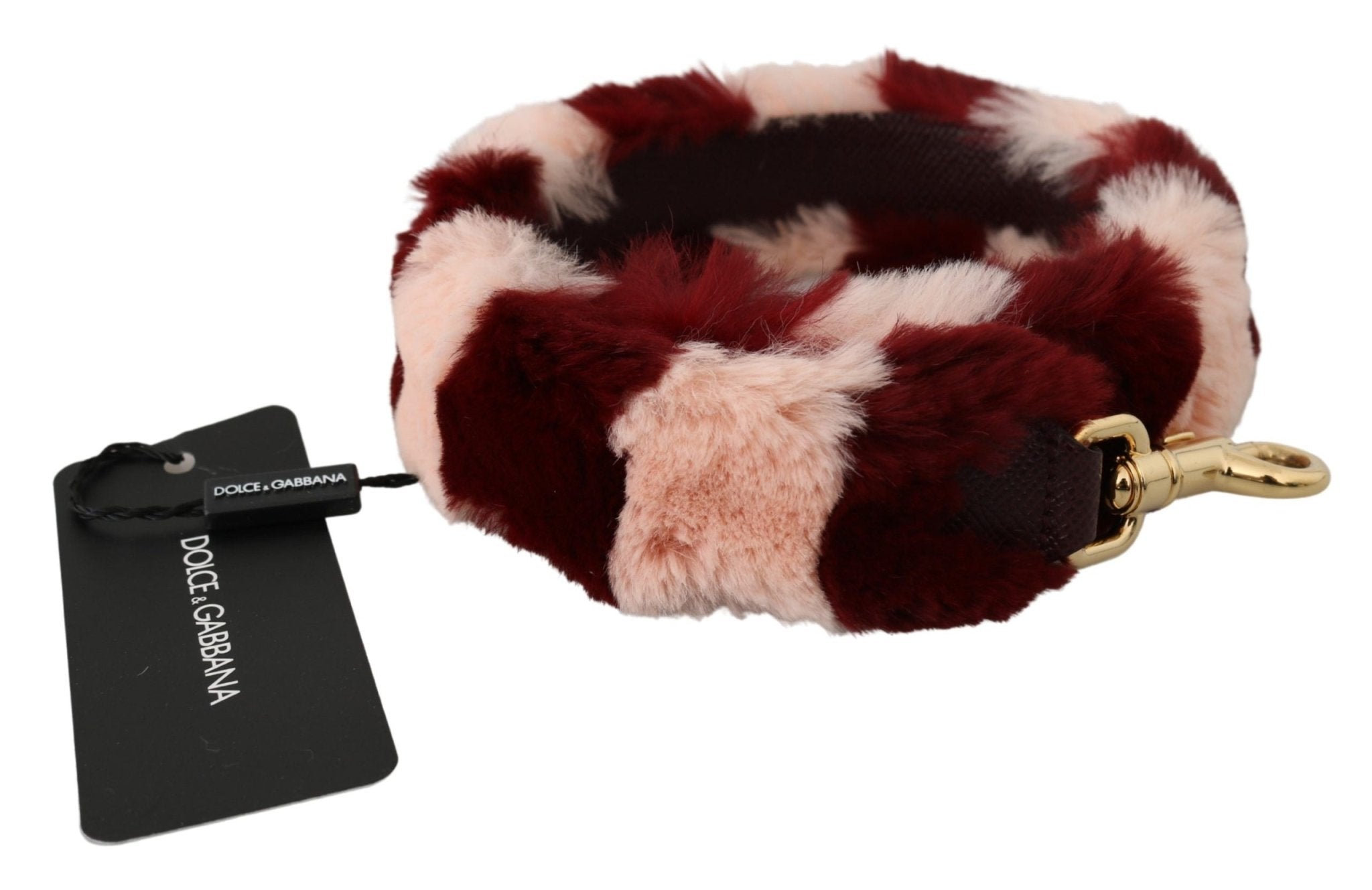 Dolce & Gabbana Pink Red Lapin Fur Accessory Shoulder Strap - Dani Dyers