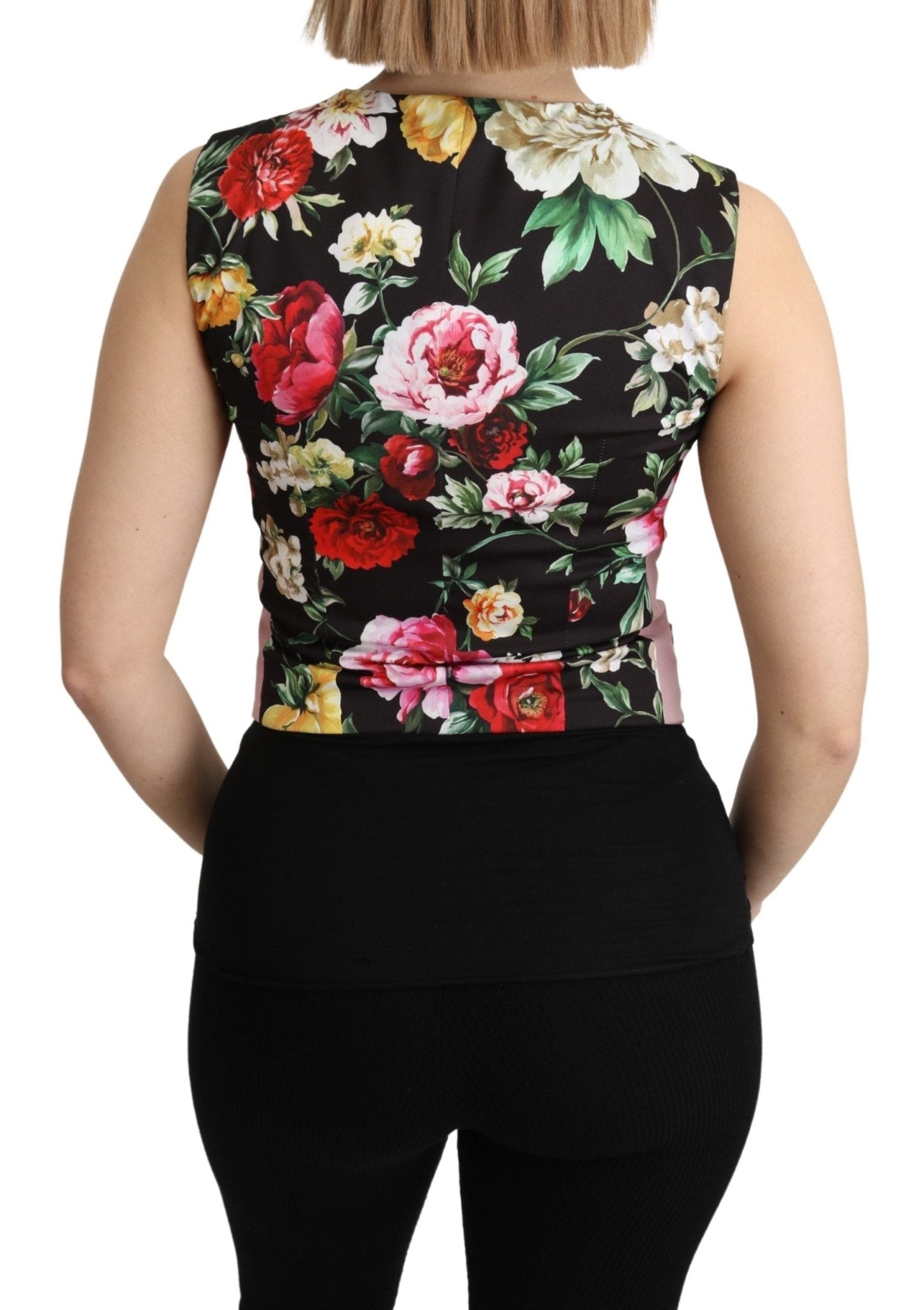 Dolce & Gabbana Pink Sleeveless Waistcoat Vest Cotton Top - Dani Dyers
