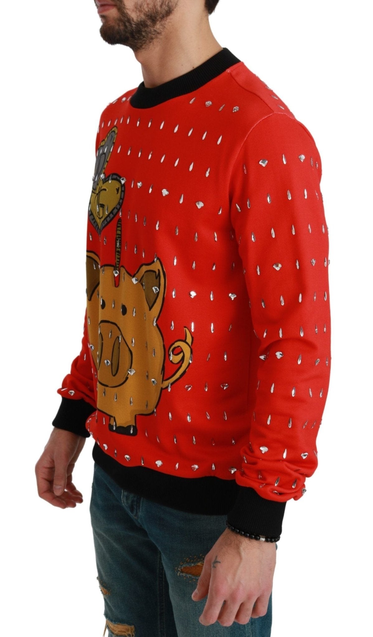 Dolce & Gabbana Red Crystal Pig of the Year Sweater - Dani Dyers