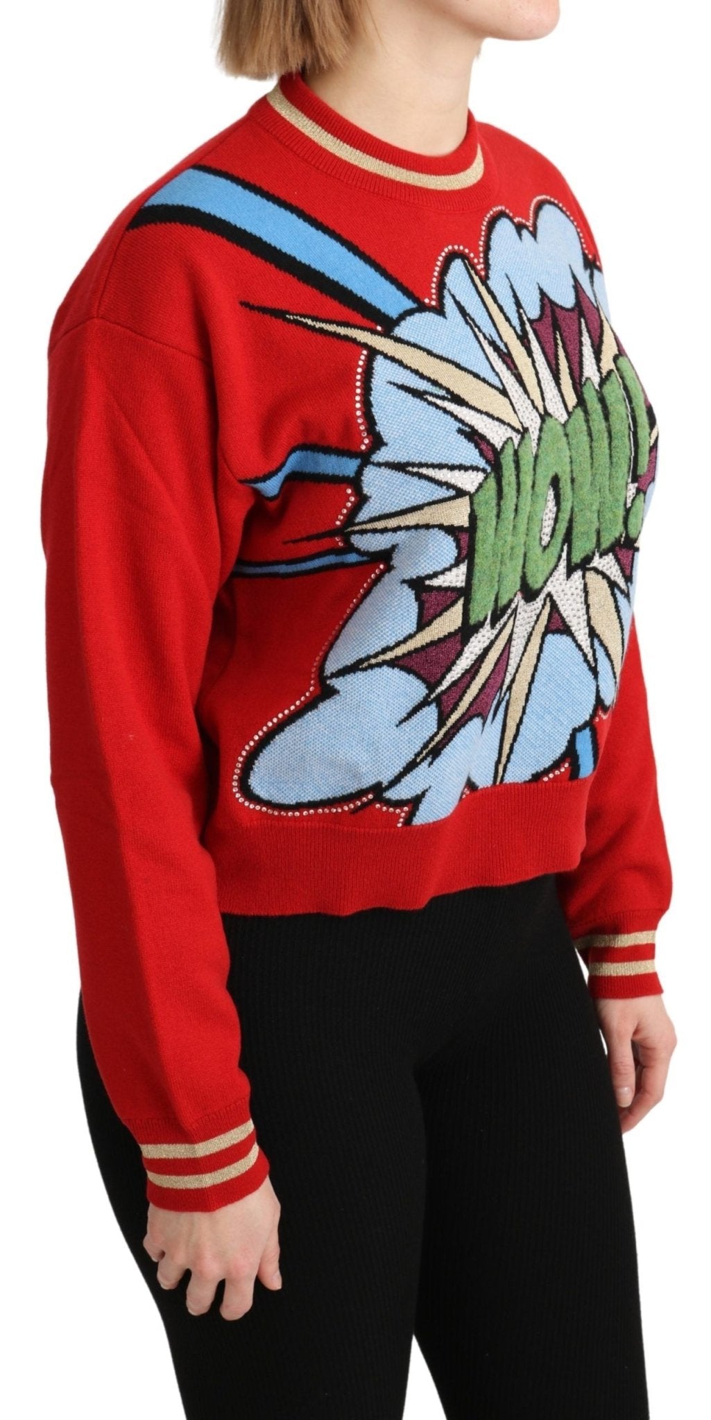 Dolce & Gabbana Red Knitted Cashmere Cartoon Top Sweater - Dani Dyers