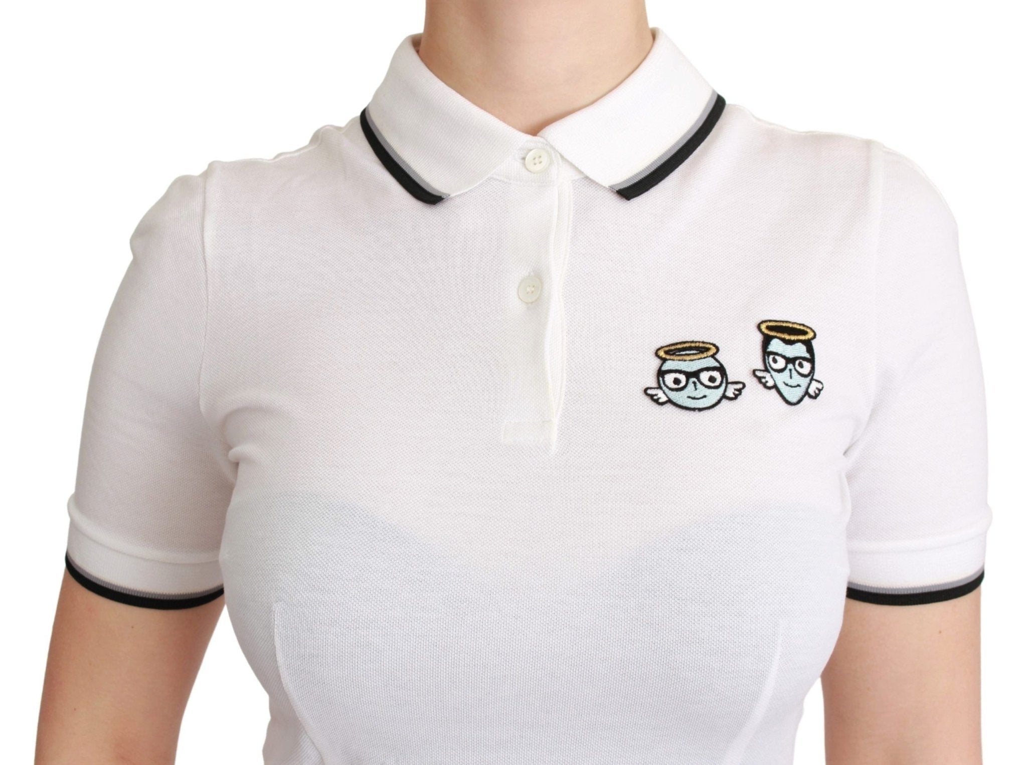 Dolce & Gabbana White Cotton Polo dgfamily T-shirt - Dani Dyers