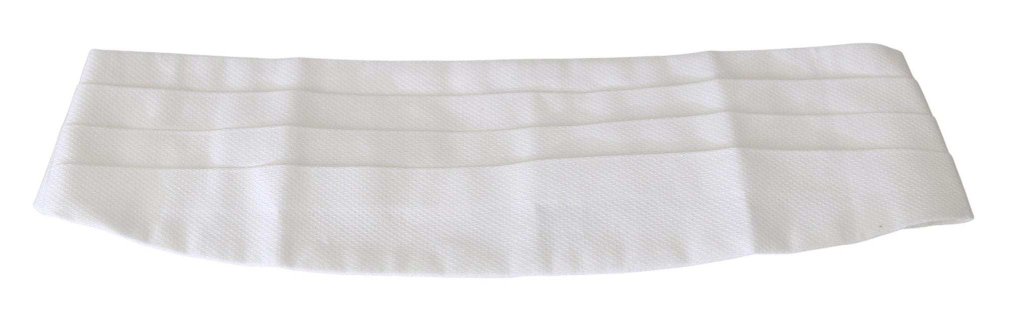 Dolce & Gabbana White Men Waist Belt Cotton Cummerbund - Dani Dyers