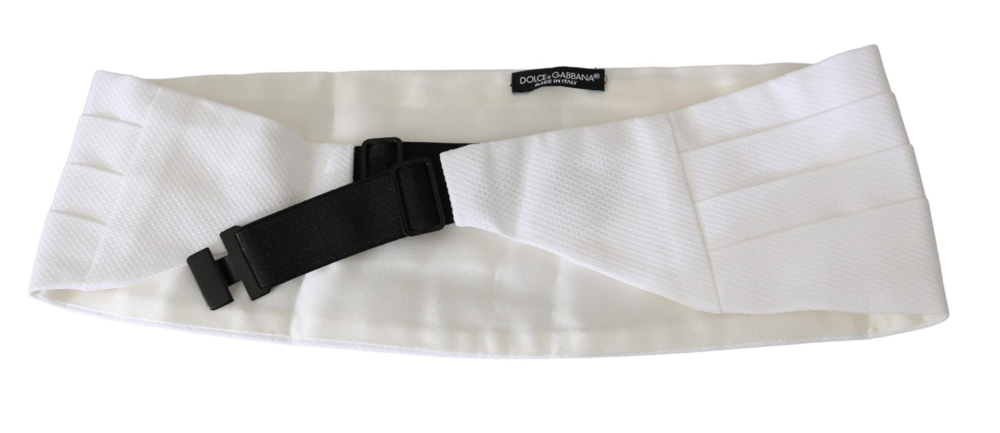 Dolce & Gabbana White Men Waist Belt Cotton Cummerbund - Dani Dyers