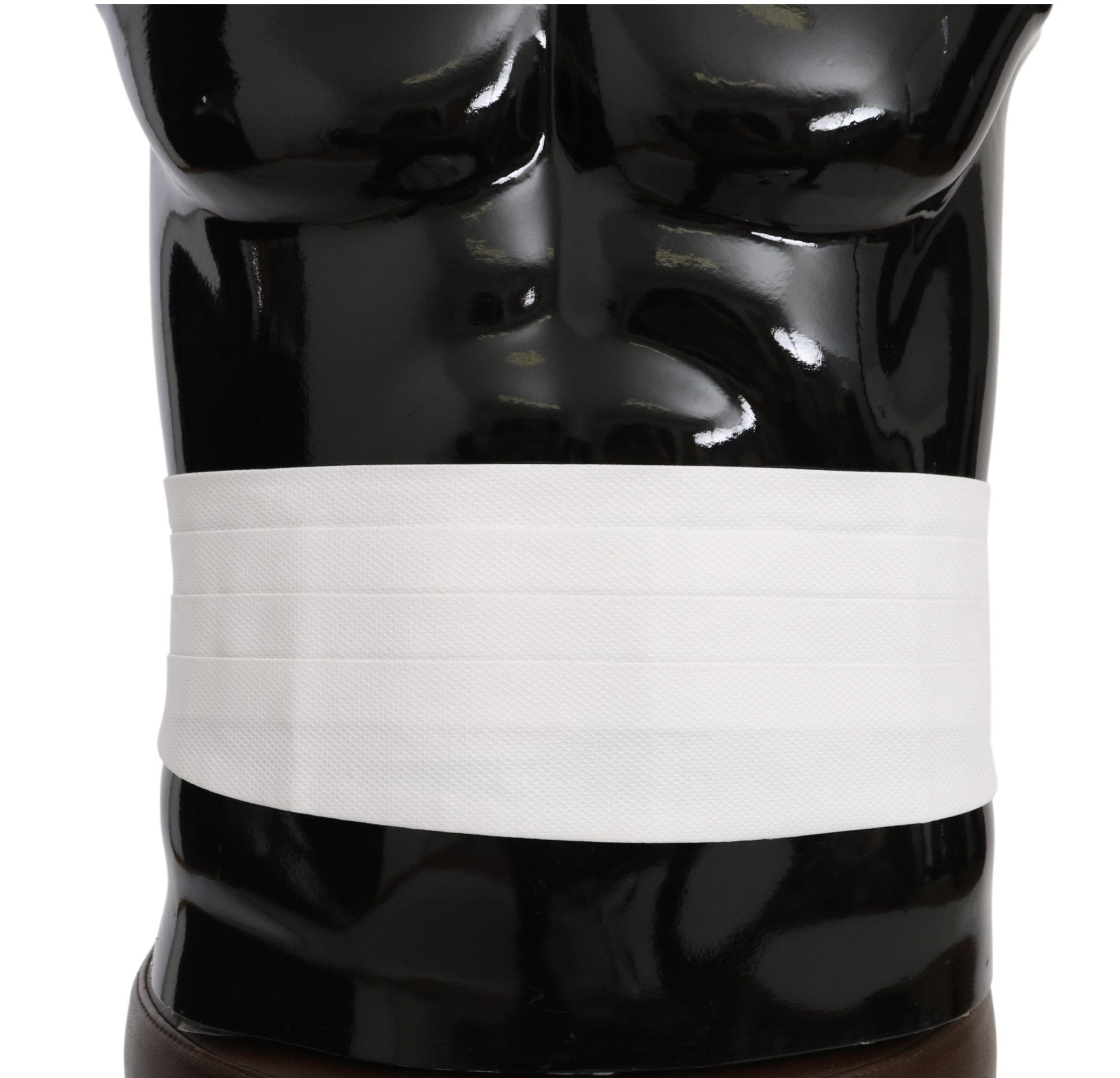 Dolce & Gabbana White Men Waist Belt Cotton Cummerbund - Dani Dyers