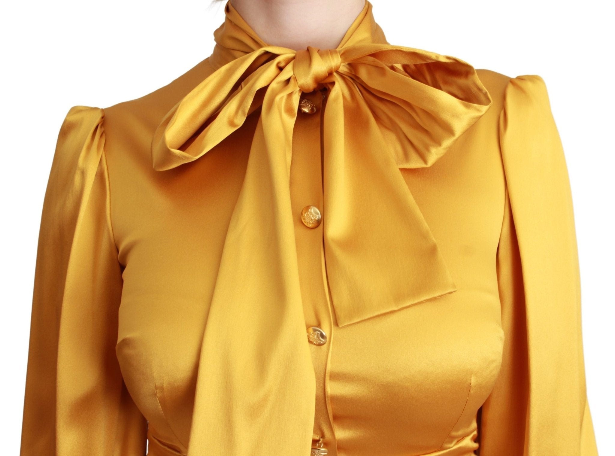 Dolce & Gabbana Yellow Silk Stretch Sheath Bodycon Mini Dress - Dani Dyers